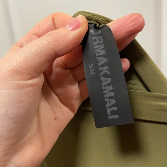 Norma Kamali green fringe midi skirt in size S - Picture 3 of 6